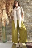 Basso Shirring Wide Leg Pant Rustic Olive